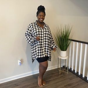 Eloquii Black and White Shirt Dress